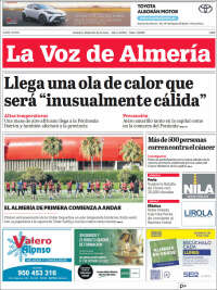 Portada de La Voz de Almería (Spain)