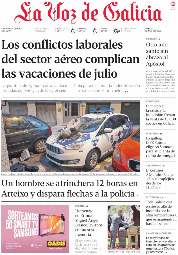 Portada de La Voz de Galicia (Spain)