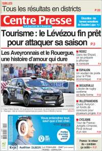 Portada de Centre Presse (Francia)