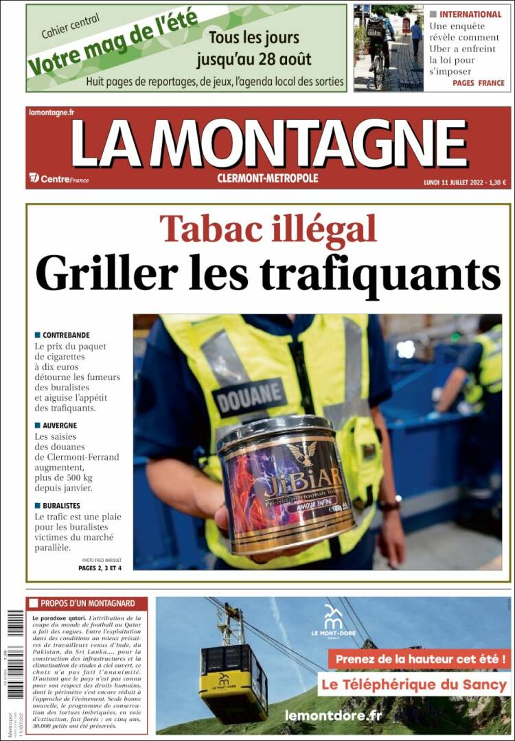 Portada de La Montagne (Francia)