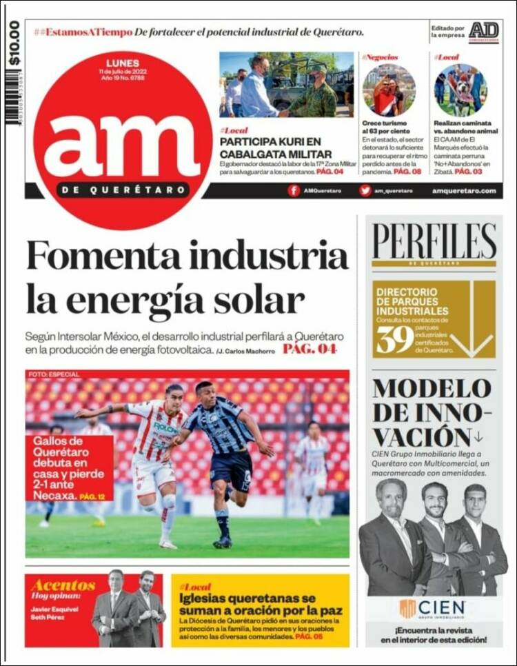 Portada de A.M. Querétaro (México)