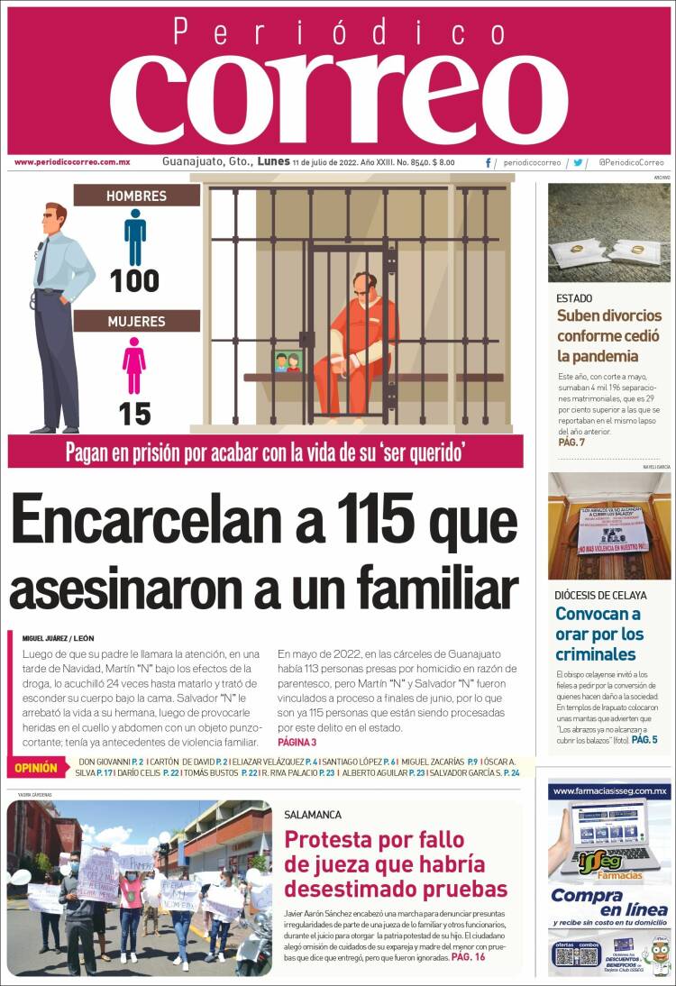 Portada de Correo - El diario del Estado de Guanajuato (México)