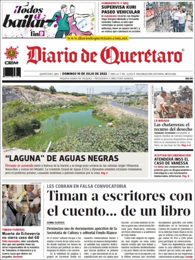 Portada de Diario de Querétaro (México)