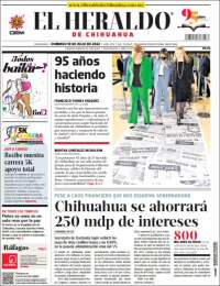 Portada de El Heraldo de Chihuahua (México)