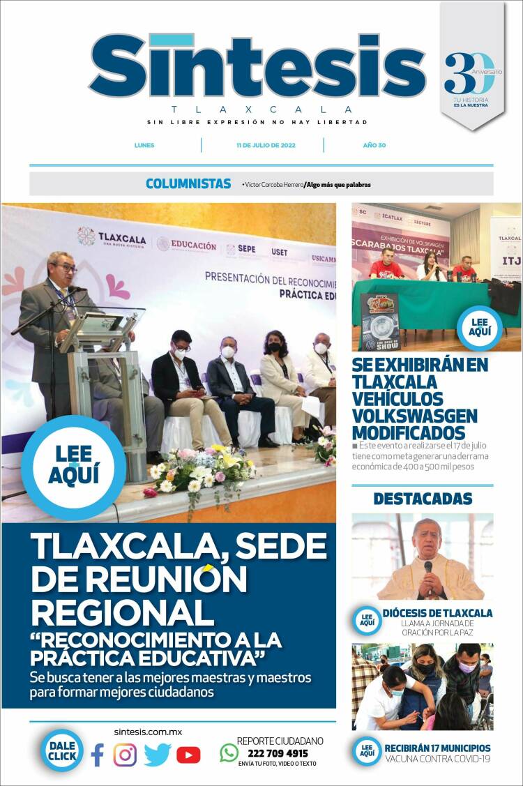 Portada de Síntesis de Tlaxcala (México)