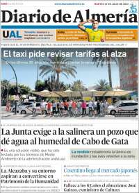 Portada de Diario de Almería (Spain)