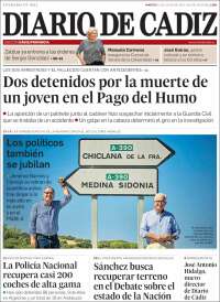 Portada de Diario de Cádiz (Spain)