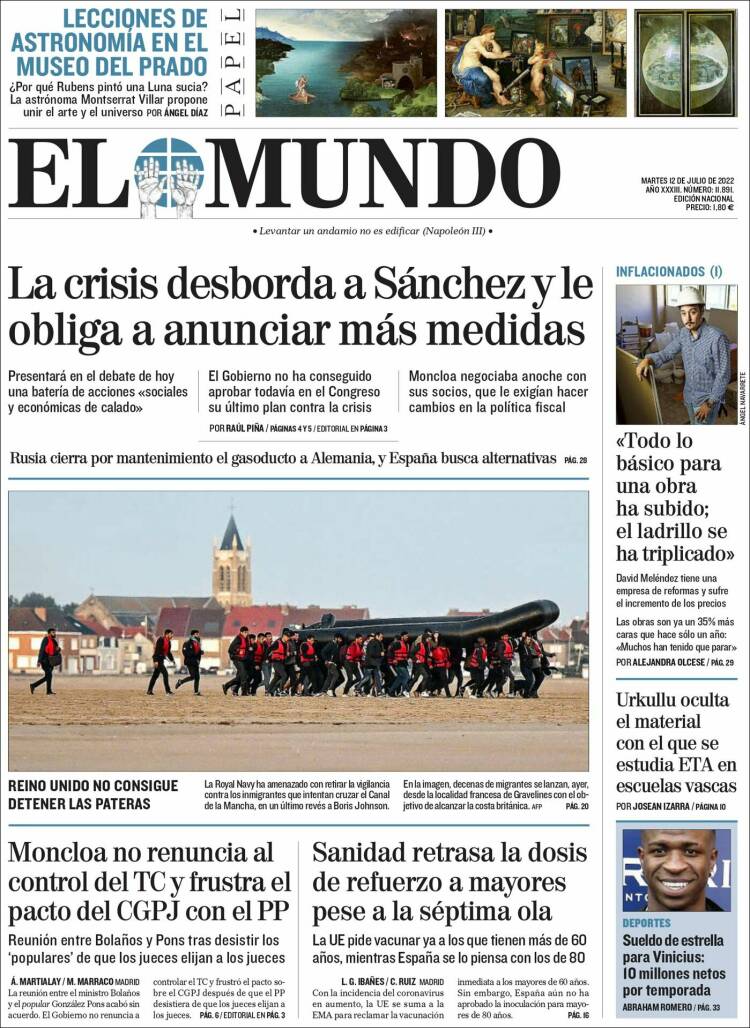 Portada de El Mundo (Spain)