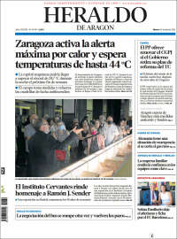 Portada de Heraldo de Aragón (Spain)