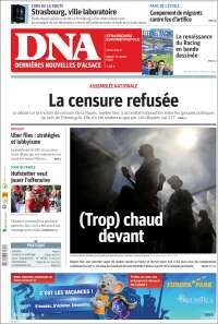 Portada de Les Dernières Nouvelles d'Alsace (France)