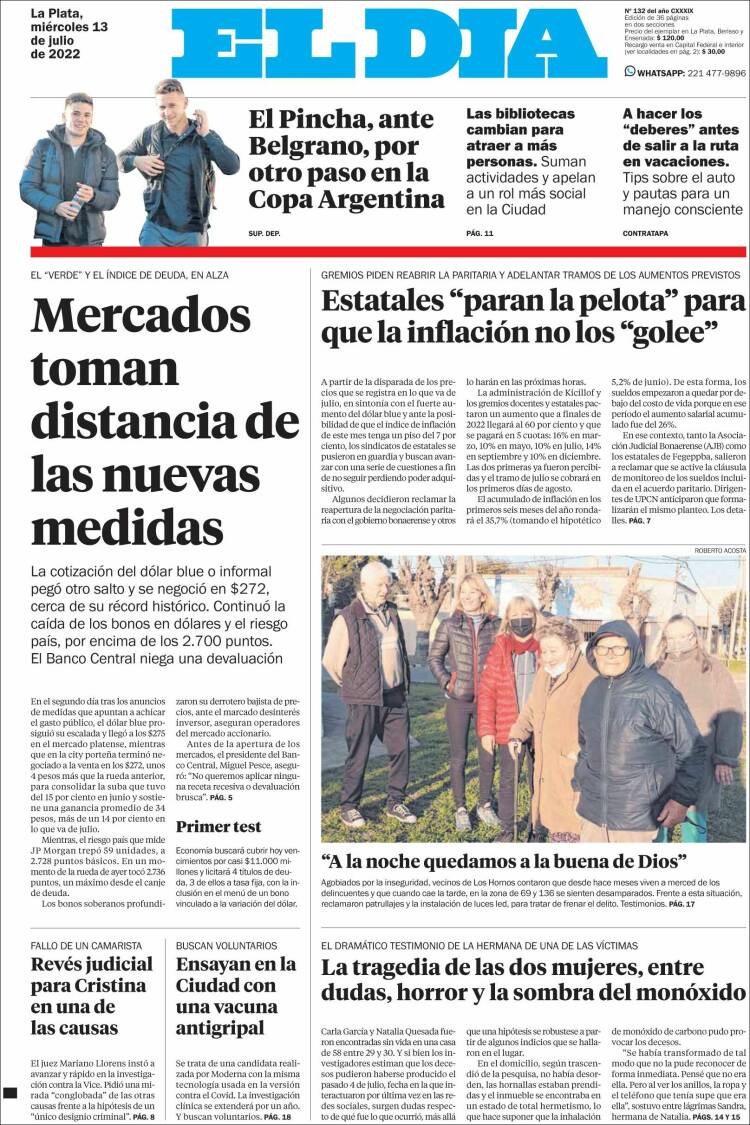 Portada de El Día de la Plata (Argentina)