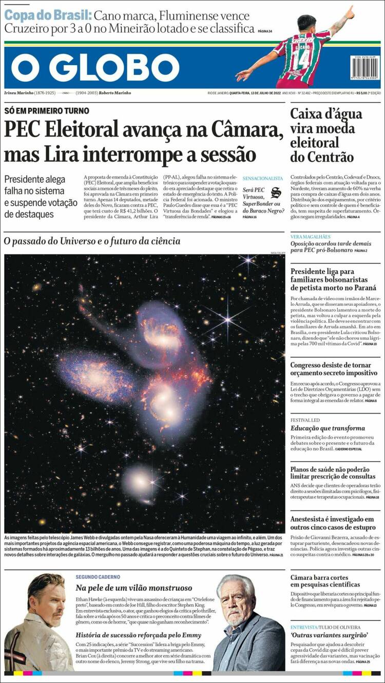 Portada de O Globo (Br&eacute;sil)