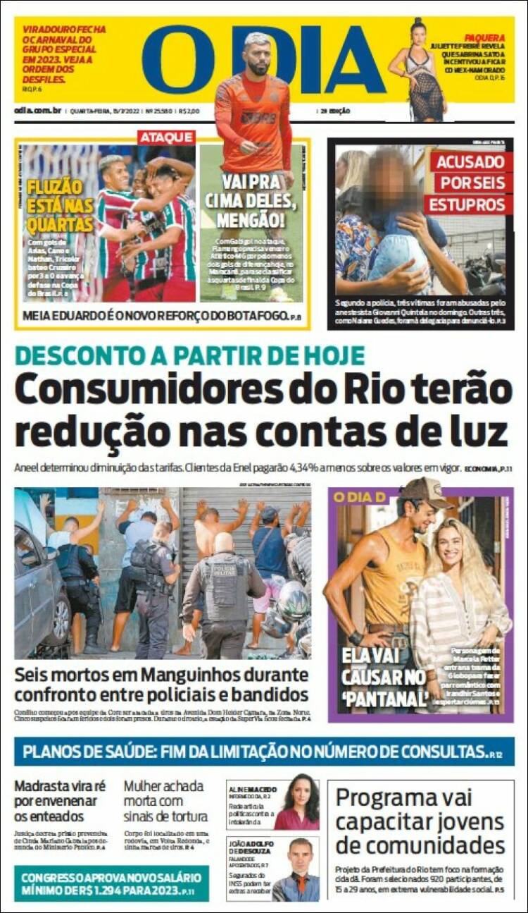 Portada de O Dia (Br&eacute;sil)