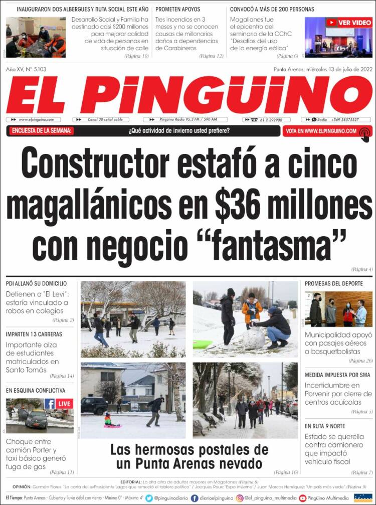 Portada de El Pingüino (Chile)