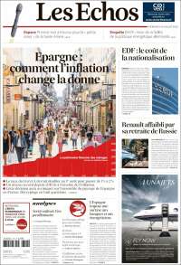 Portada de Les Echos (France)