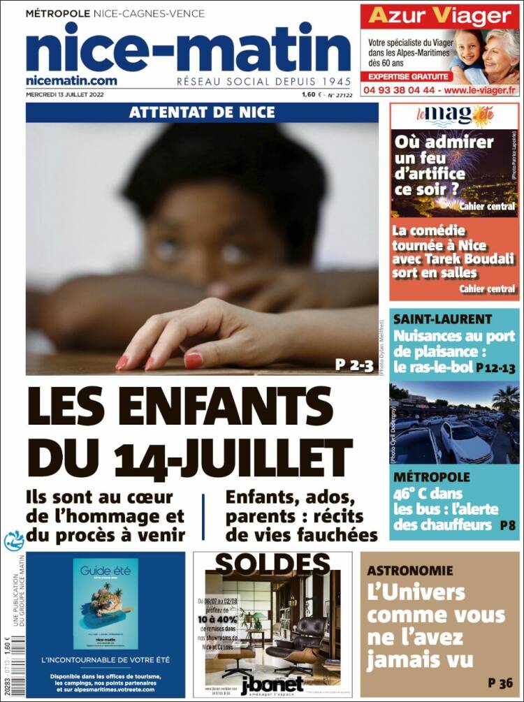Portada de Nice-Matin (France)
