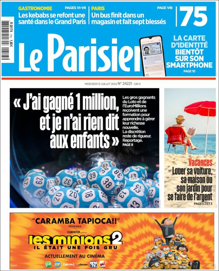 Portada de Le Parisien (France)