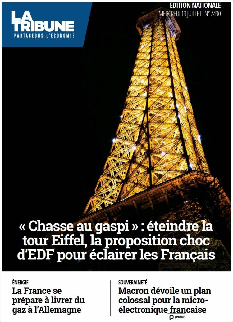 Portada de La Tribune (France)
