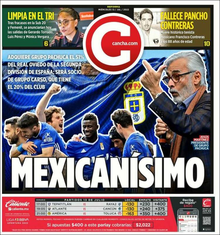 Portada de Cancha (Mexique)