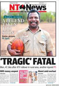 Portada de Northern Territory News (Australia)