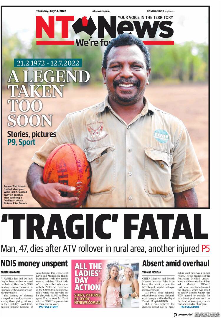 Portada de Northern Territory News (Australia)