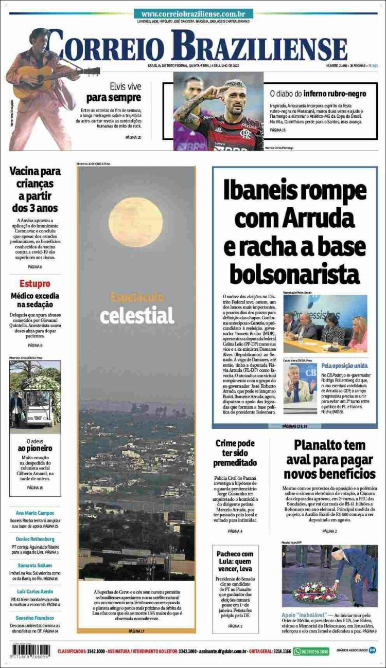 Portada de Correio Braziliense (Brasil)