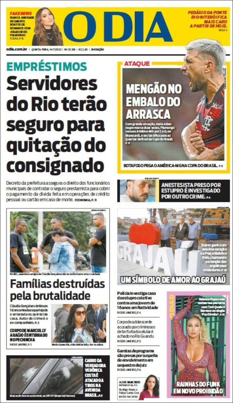 Portada de O Dia (Brasil)