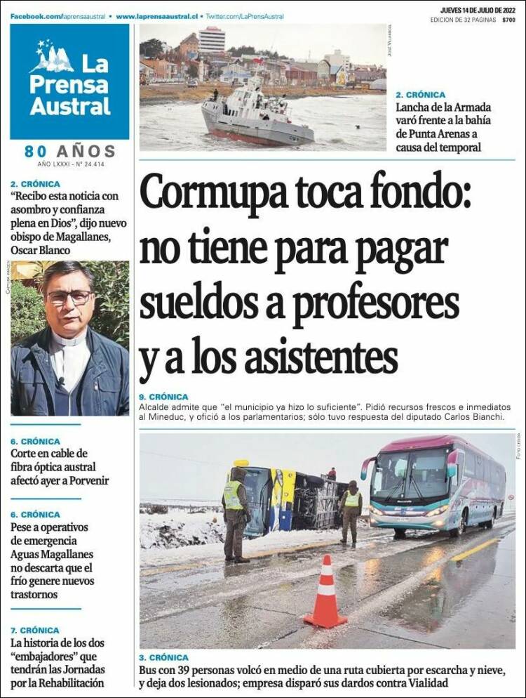 Portada de El Magallanes (Chile)