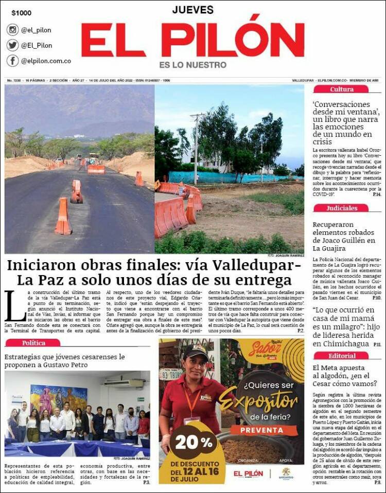 Portada de El Pilón (Colombia)