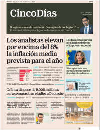 Portada de Cinco Días (Espa&ntilde;a)