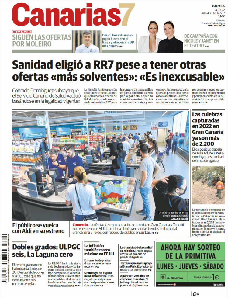 Portada de Canarias 7 (Spain)
