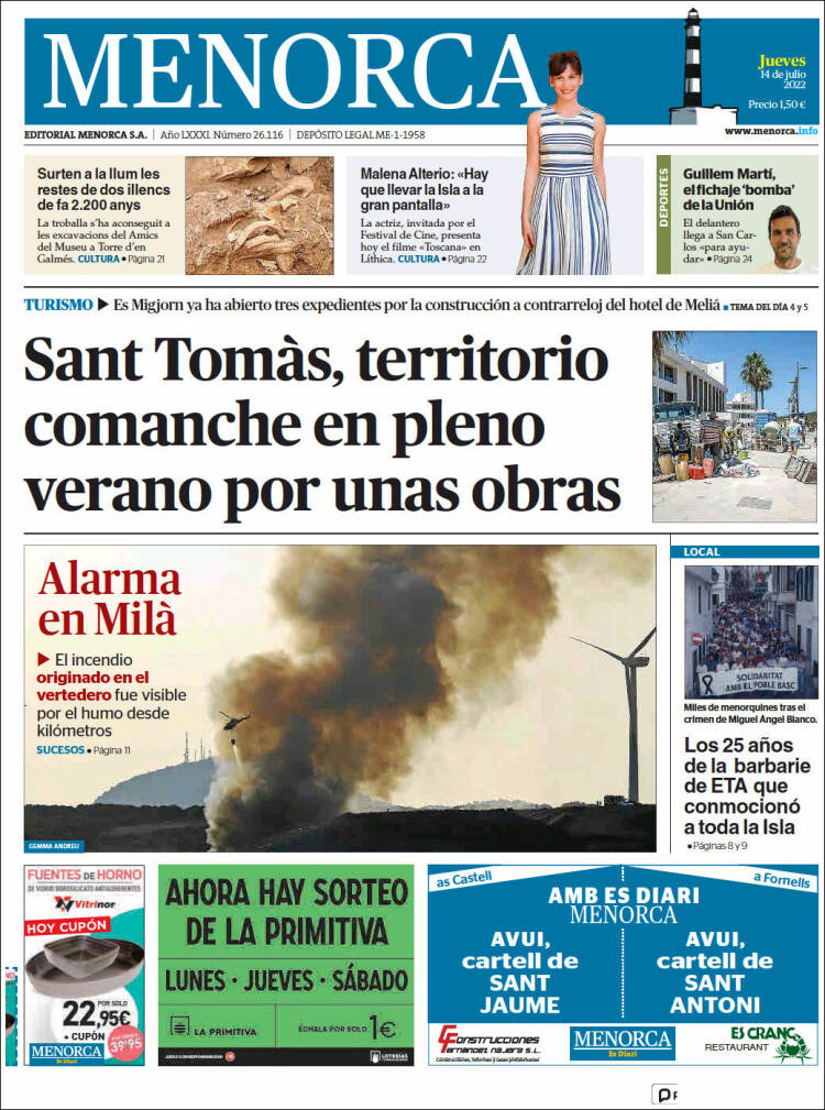 Portada de Menorca - Diario Insular (Spain)