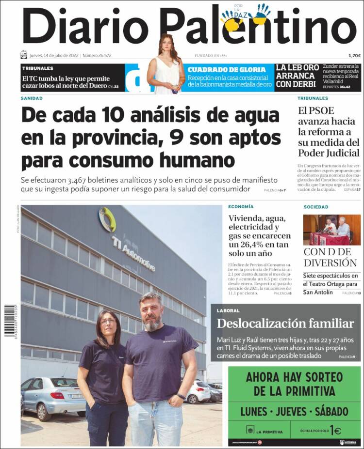Portada de Diario Palentino (Spain)