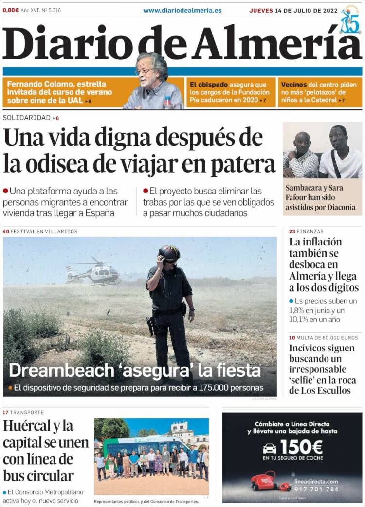 Portada de Diario de Almería (Spain)