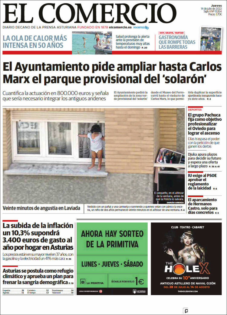 Portada de El Comercio - Gijón (Spain)