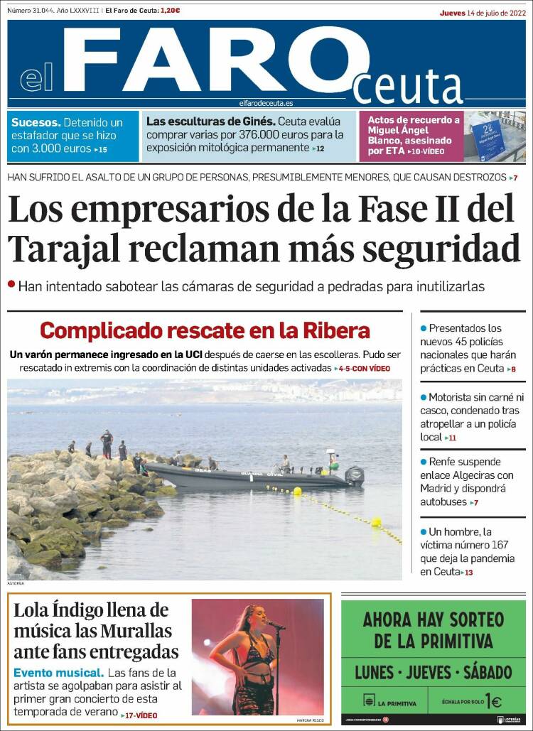 Portada de El Faro de Ceuta (Spain)
