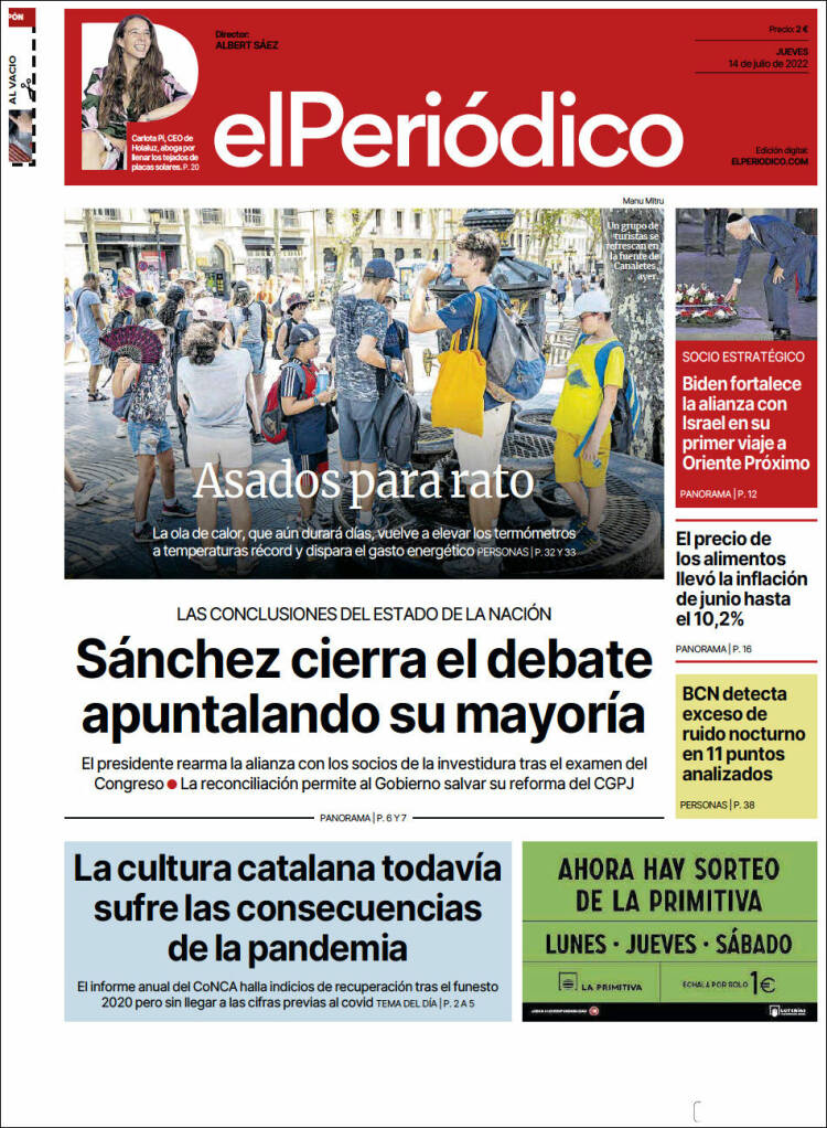 Portada de El Periódico (Spain)