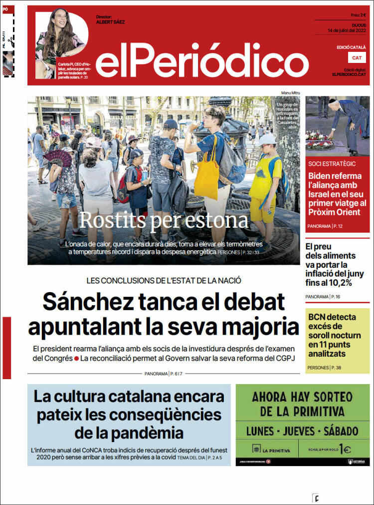 Portada de El Periódico de Catalunya (Spain)