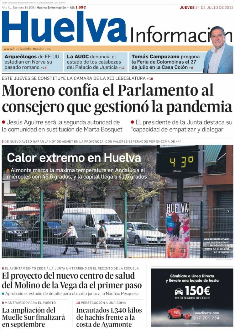 Portada de Huelva Información (Spain)