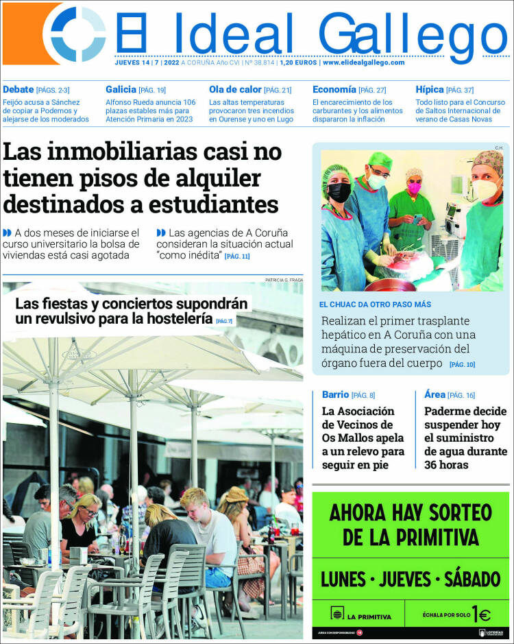 Portada de El Ideal Gallego (Spain)