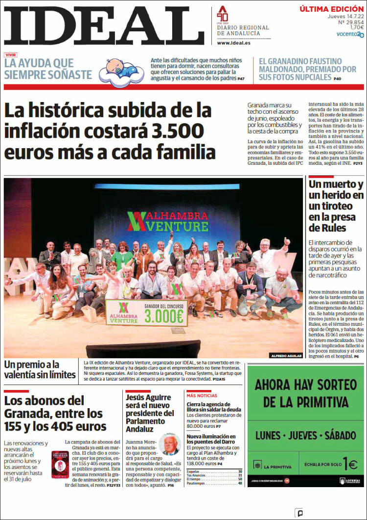 Portada de Ideal (Spain)