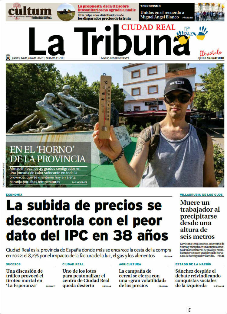 Portada de La Tribuna de Ciudad Real (Spain)