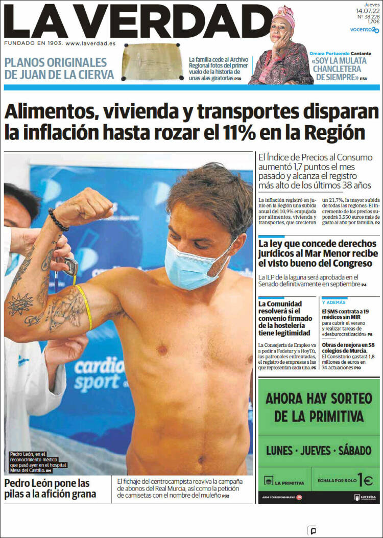 Portada de La Verdad de Murcia (Spain)