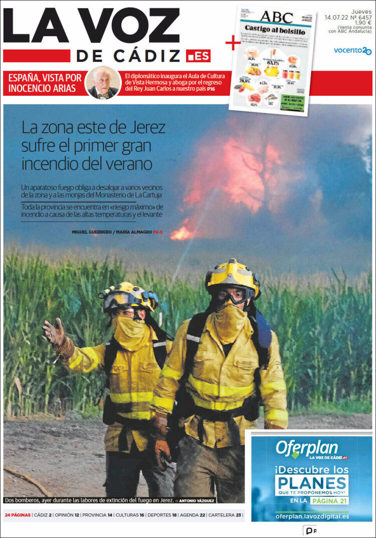 Portada de La Voz de Cádiz (Spain)