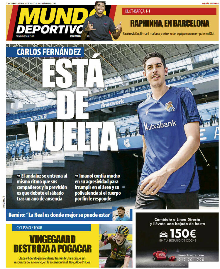 Portada de Mundo Deportivo Gipuzkoa (Spain)