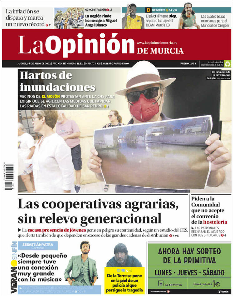Portada de La Opinión de Murcia (Spain)