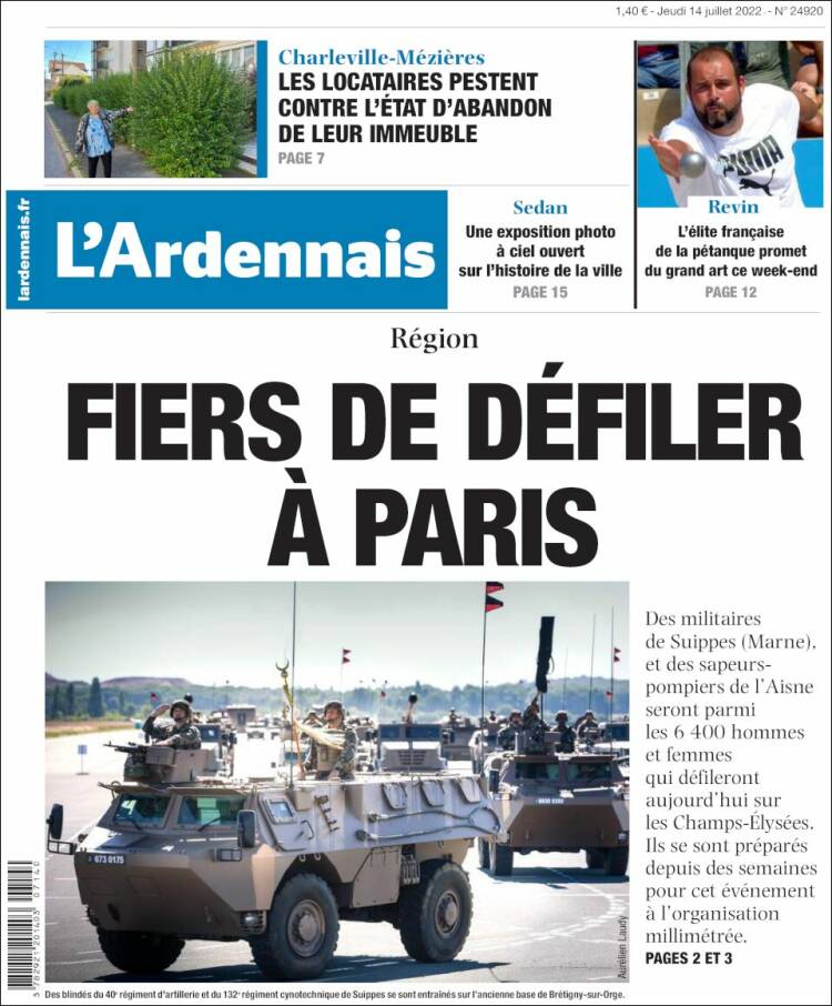 Portada de L'Ardenais (Francia)