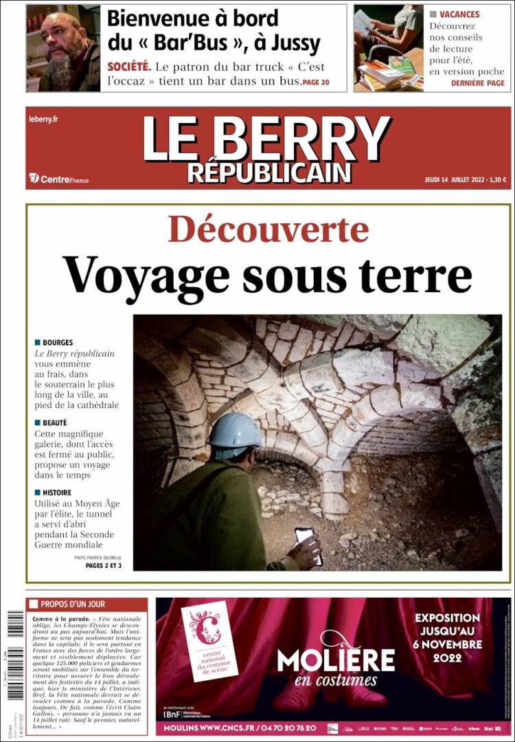 Portada de Berry Republicain (Francia)