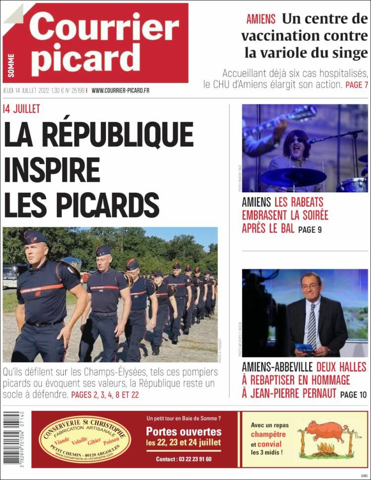 Portada de Courrier Picard (Francia)