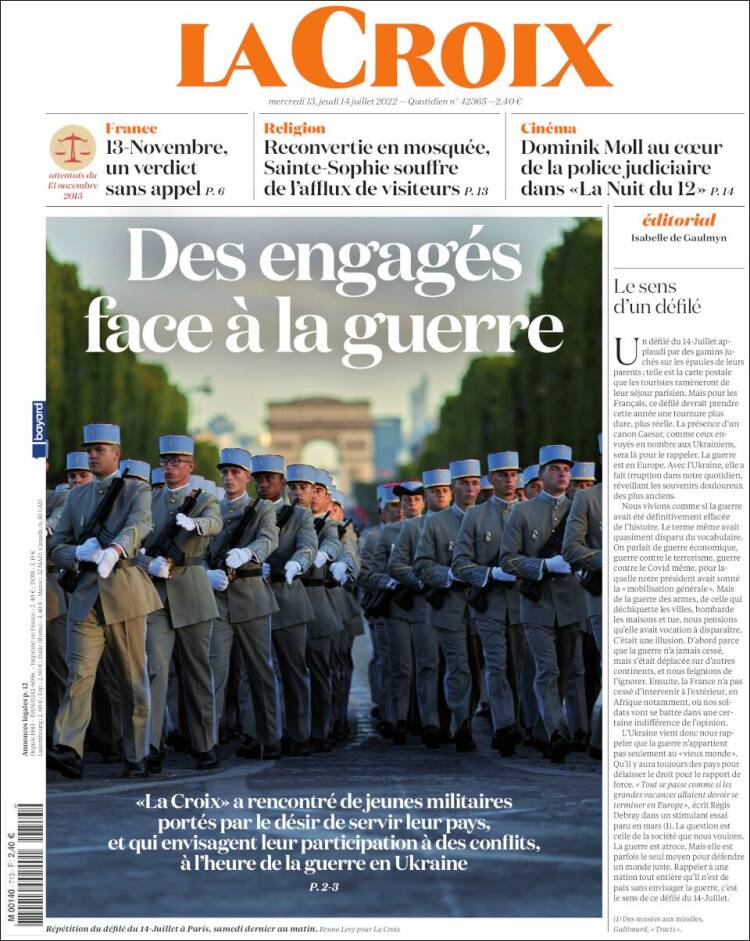 Portada de La Croix (Francia)